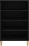 vidaXL - Dressoir - 57x35x90 - cm - bewerkt - hout - zwart