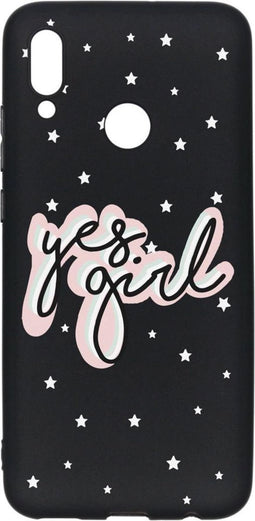 Hoesje Siliconen Geschikt voor Huawei P Smart (2019) - Design Backcover Color - Meerkleurig / Yes Girl