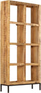 vidaXL - Boekenkast - 80x25x175 - cm - massief - mangohout