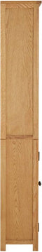 vidaXL - Boekenkast - met - 2 - deuren - 70x30x180 - cm - massief - eikenhout