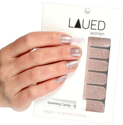 LAUED Nagelstickers - Nail Wraps - 16 Extreem Dunne Nagellak Stickers - Manicure Nail Art Folie - Sparkling Candy