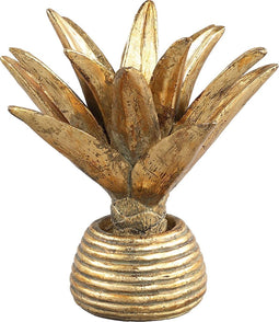 PTMD Kenny Antique Gold poly palm kandelaar laag