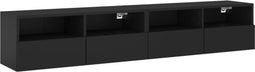 vidaXL - Tv-wandmeubels - 2 - st - 80x30x30 - cm - bewerkt - hout - zwart