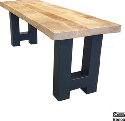 Bankje Mangohout H-poot 120 cm