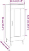 vidaXL - Dressoir - 34,5x34x90 - cm - bewerkt - hout - gerookt - eiken