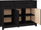 vidaXL - Dressoir - 100x35x74 - cm - massief - grenenhout - zwart