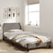 vidaXL - Bedframe - met - hoofdeinde - zonder - matras - 90x190 - cm - stof - taupe