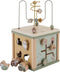 Little Dutch - Activiteitenkubus FSC - Vormenstoof en kralenspiraal - Little Farm