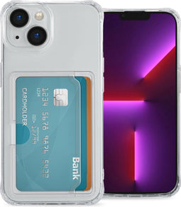 iMoshion Hoesje Geschikt voor iPhone 14 Hoesje Met Pasjeshouder - iMoshion Softcase Backcover met pashouder 3.0 - Transparant
