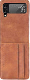 iMoshion Hoesje Geschikt voor Samsung Galaxy Z Flip 3 Hoesje Met Pasjeshouder - iMoshion Luxe Bookcase flip versie - Bruin