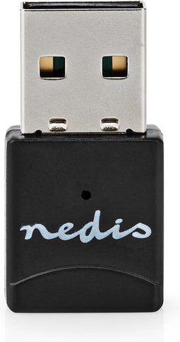 Nedis Netwerk-Dongel - Wi-Fi - AC600 - 2.4/5 GHz (Dual Band) - USB2.0 - Wi-Fi-snelheid totaal: 600 Mbps - Windows 10 / Windows 11 / Windows 8