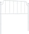 vidaXL - Hoofdbord - 100 - cm - metaal - wit