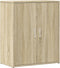 vidaXL - Dressoir - 60x31x70 - cm - bewerkt - hout - sonoma - eikenkleurig