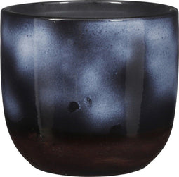 Mica Decorations Nora Bloempot - 30x30x27 cm - Terracotta - Blauw