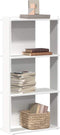 vidaXL - Boekenkast - 3-laags - 60x30x120 - cm - bewerkt - hout - wit