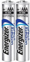 Energizer ENLITHIUMAAAP2 - Lithium FR03 Batterijen - 1,5 V 1150 mAh - Grijs (2 stuks)
