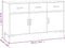 vidaXL - Dressoir - 110x35x70 - cm - massief - grenenhout - bruin