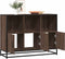 vidaXL - Dressoir - 100x35x76 - cm - bewerkt - hout - bruin - eikenkleur