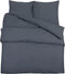 vidaXL - Dekbedovertrekset - 155x220 - cm - katoen - antracietkleurig