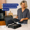 Safecourt Compact Grill - Tosti apparaat - Uitneembare PFAS-vrije platen - Zwart/RVS