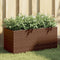 vidaXL - Plantenbak - met - 2 - potten - 72x30x32 - cm - poly - rattan - bruin