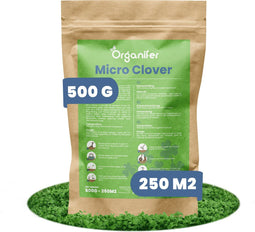 Microklaver Gazon - (500g, 250m2) - Clover - Klaver - Klaver Zaad Voor Gazon - Zuiver Klaverzaad - Witte Klaver - Klaver Zaad - Microklaver Graszaad - Organifer