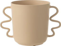 J-Line vaas Julien - aluminium - beige - Ø 21.5 cm