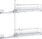 vidaXL - Draadmand - uittrekbaar - 2-laags - 47x12x56 - cm - zilverkleurig