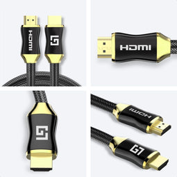 LifeGoods HDMI Kabel 2.0 - High Speed - 18GBPS - Gold Plated - 15 m