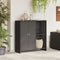 vidaXL - Opbergkast - Zwart - 100x36x102 - cm - Rattan