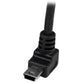 StarTech.com USBAMB1MU - 1 m mini USB-kabel A-naar-mini-B met opwaartse hoek - Zwart
