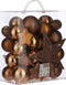 House of Seasons Plastic Kerstballen Set met Piek - 40 Stuks - Ø8 cm - Koper