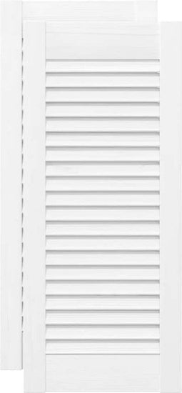 vidaXL - Kastdeuren - louvre - design - 2 - st - 69x29,5 - cm - wit