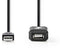 Nedis CCGL60EXTBK200 - USB A Kabel - 2000 cm - Zwart