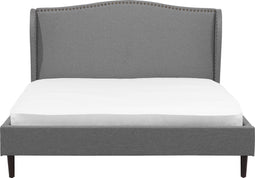 COLMAR - Tweepersoonsbed - Grijs - 160 x 200 cm - Polyester