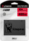 Kingston A400 - Interne SSD - 480 GB - 500 MB/s leessnelheid - 450 MB/s schrijfsnelheid