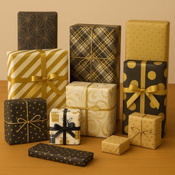 BERLIN en GATSBY cadeaupapier - Assortiment inpakpapier - 10 rollen 2 meter x 70 cm