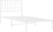 vidaXL - Bedframe - met - hoofdbord - metaal - wit - 90x200 - cm