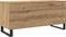vidaXL - Recordkast - Artisan - Eiken - 100x38x48 - cm - Bewerkt - Hout