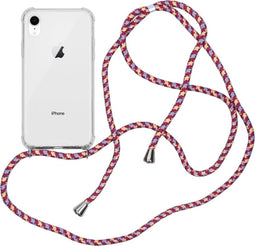 iMoshion Hoesje Geschikt voor iPhone Xr Hoesje Met Koord - iMoshion Backcover met koord - Transparant