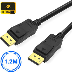 SBVR DisplayPort Kabel 1.4 - male to male - 8K 60Hz 4K 144Hz - 1.2 meter - Zwart
