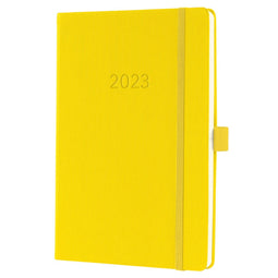 Sigel Conceptum - agenda 2023 - weekagenda - A5 - 4-talig - lemon yellow - hardcover. SI-C2370