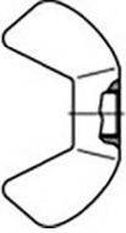 TOOLCRAFT 827798 Vleugelmoeren M8 Staal Verzinkt 10 stuk(s)