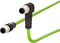 Metz Connect 142M1D19050 M12 Netwerkkabel, patchkabel CAT 5e SF/FTP 5.00 m Groen PUR-mantel, Zuurbestendig, Ozonbestend