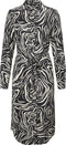 VERO MODA VMSASHA - Lange doorgeknoopte jurk met kraag en ceintuur - Maat S