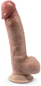 SILEXD - Real Skin - Realistische Dildo met Testikels - 20 cm - Lichte Huidskleur
