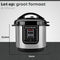 Savoré Kitchen Snelkookpan 6L - Multicooker - PFAS-vrij - Zilver Zwart