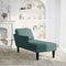 vidaXL - Chaise - longue - met - kussen&rechterarmleuning - fluweel - donkergroen