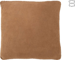 J-Line kussen Geweefd - leer - bruin