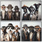 Home ESPRIT - Schilderij - Hond Loft Coating - Wit Zwart (4 stuks)